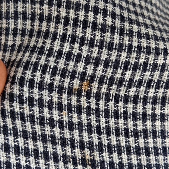 Vintage 80s/90s Navy/White Plaid Oversized Blazer - Picture 12 of 12